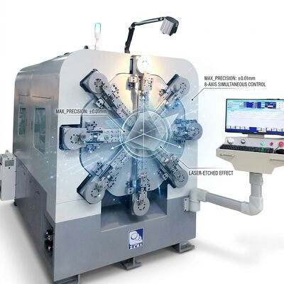 Máy làm lò xo CNC có độ chính xác cao Hệ thống động cơ servo trục đơn