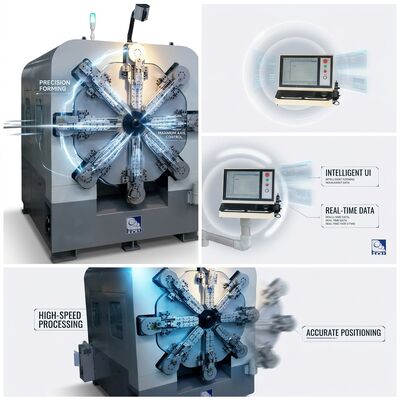 Máy cuộn lò xo CNC 14 trục không cam có dây quay cũ