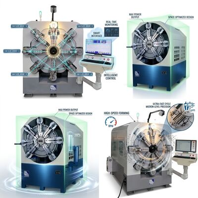 Máy cuộn xuân CNC không có máy quay máy tính đường kính 0,3 - 2,5mm Hệ thống