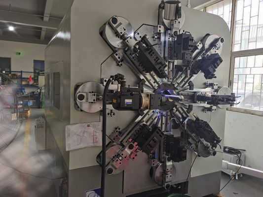 Máy cuộn lò xo CNC 14 trục không cam có dây quay cũ