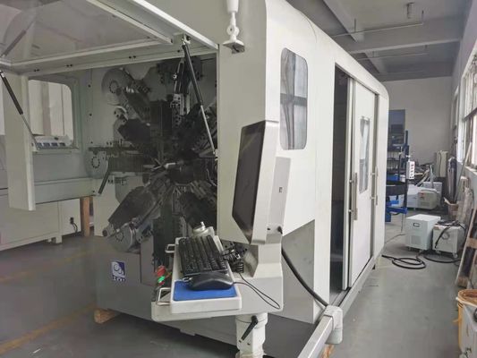 Máy cuộn lò xo CNC 14 trục không cam có dây quay cũ